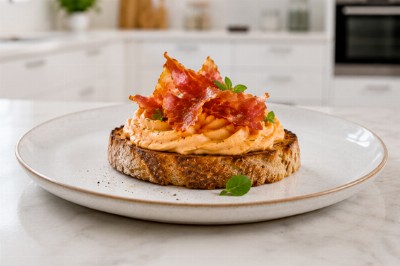 Crostino con crema di melone e prosciutto croccante - crostino-melone-prosciutto